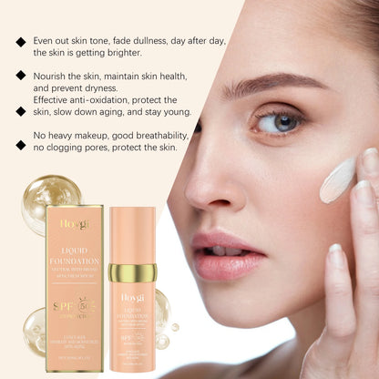 Liquid Face Foundation Spf 50 Temperature Change High Coverage Makeup Base Waterproof Hydrating Foundation Cosmetics Makeup - Shello's Creative Boutique