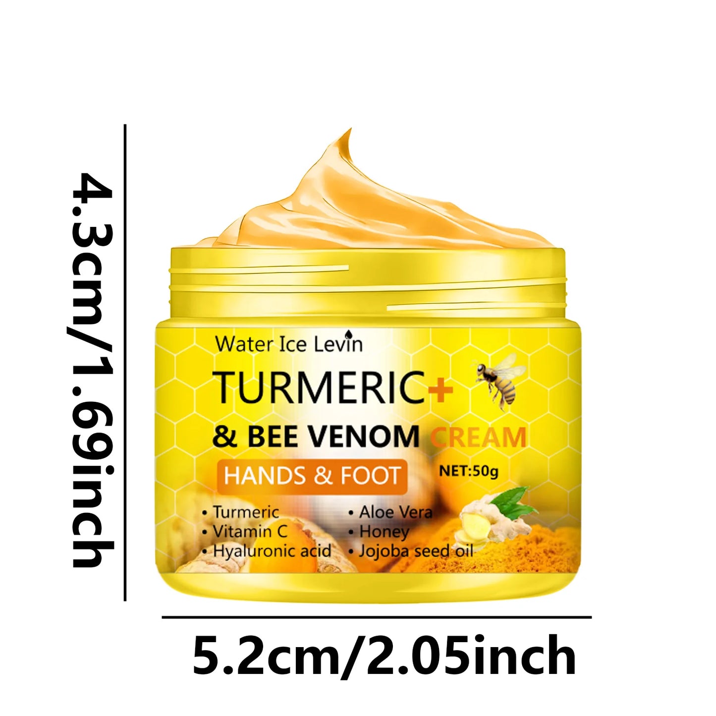 Turmeric Bee Venom Anti-Drying Crack Foot Cream Hand Cracked Repair Skin Removal Care Cream Dead Feet Hand Skin 50g - Shello's Creative Boutique