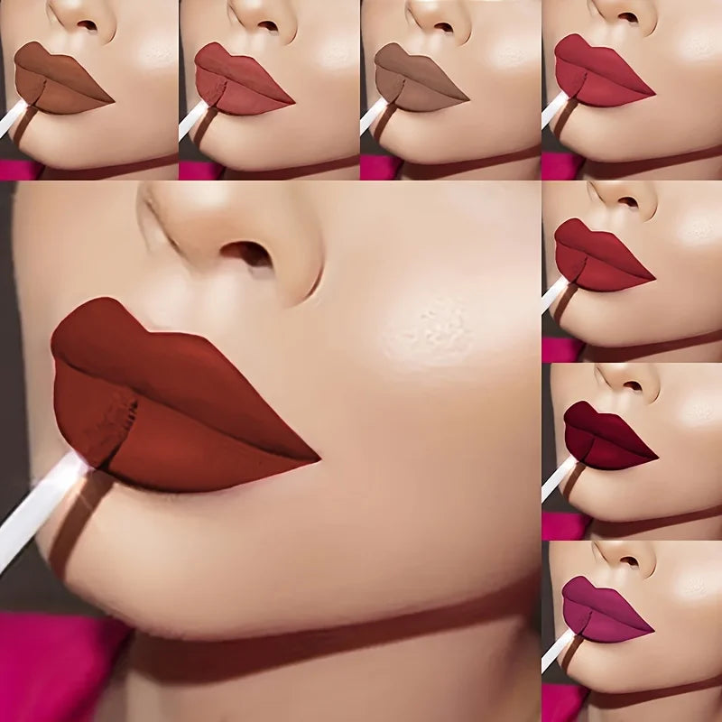 High Pigmented Matte Lip Glaze - Long-Lasting, Smudge Proof, Liquid Lipstick Makeup Valentine's Day Gifts, Women's Day Gift - Shello's Creative Boutique