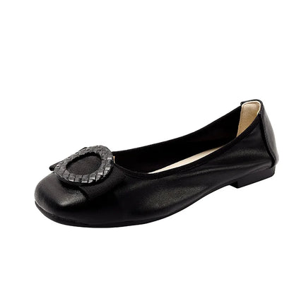 Plus Size Ballet Flats with Bow - Soft Sole Loafers - Shello's Creative Boutique