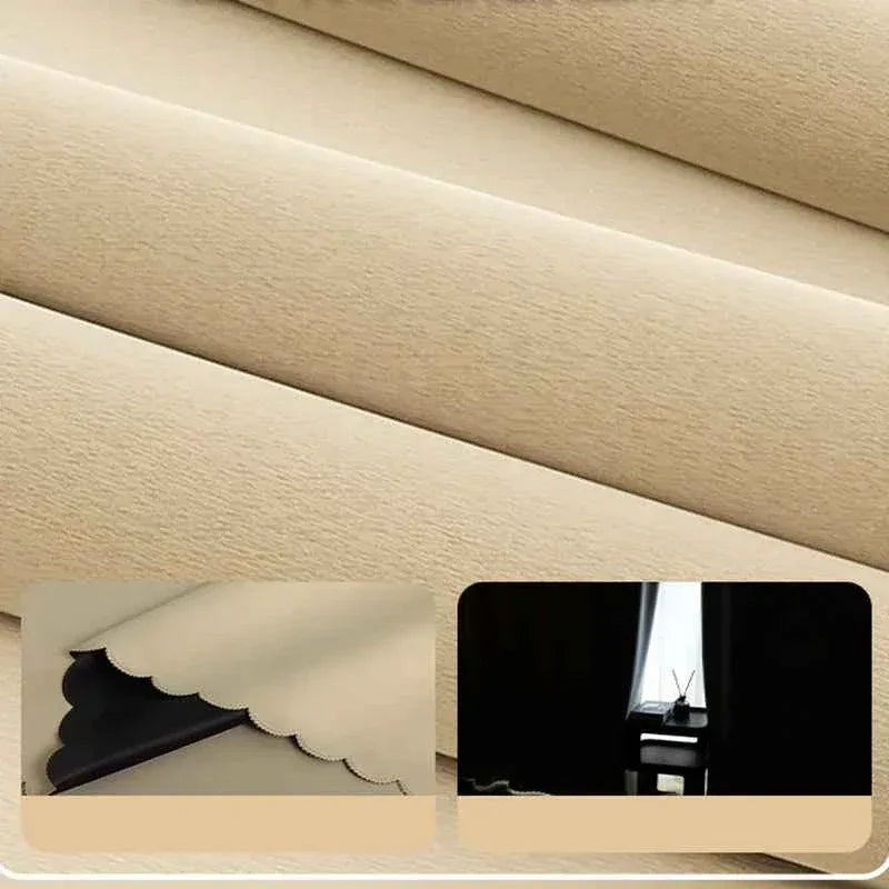 Full Blackout Curtains - Heat Block Sun Protection - Solid Color Drapes for Living Room & Bedroom - Shello's Creative Boutique