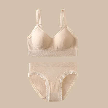 Everyday Seamless Bra & Brief Set – Soft Ribbed Comfort by NoEnName_Null