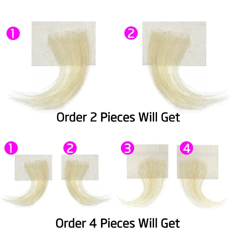Handmade Baby Hair Lace Edges - 100% Remy Human Hair Wig Pieces for Natural Hairline - Shello's Creative Boutique