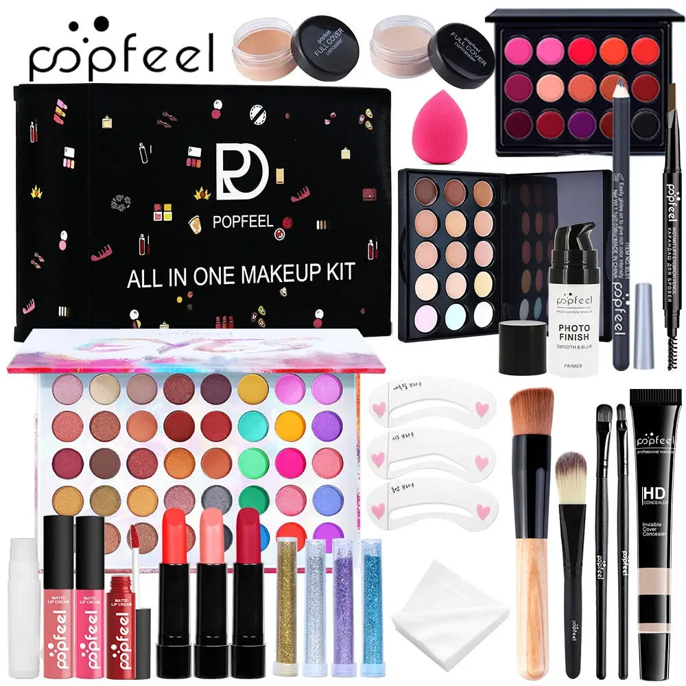 Professional Makeup Set Full Makeup Kit Eye Shadow Blush Foundation Face Powder Makeup Case Korean Cosmetic Christmas Gifts - Shello's Creative Boutique