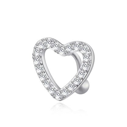 Stainless Steel Cubic Zirconia Drop Navel Ring