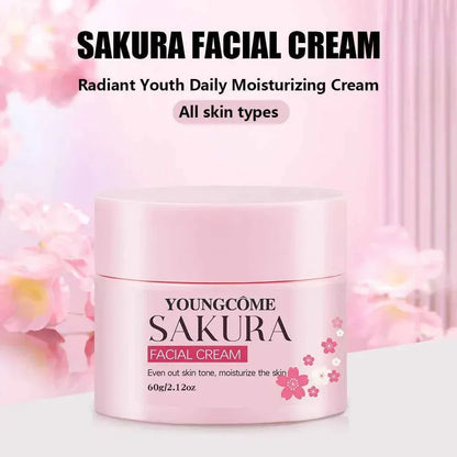 YOUNGCOME Sakura Blossom Retinol & Collagen Face Cream – 30g / 60g - Shello's Creative Boutique