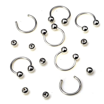 45/90-Piece Stainless Steel Body Piercing Jewellery Set