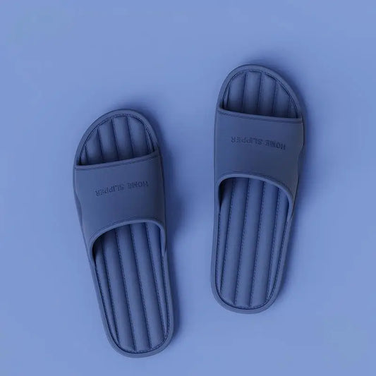 Men's Summer Indoor Slippers - Non-Slip Bathroom & Home Couple Slides with Soft Bottom