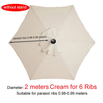 Parasol Replacement Cloth – Waterproof Anti-UV Canopy for 6 & 8 Rib Banana Parasols