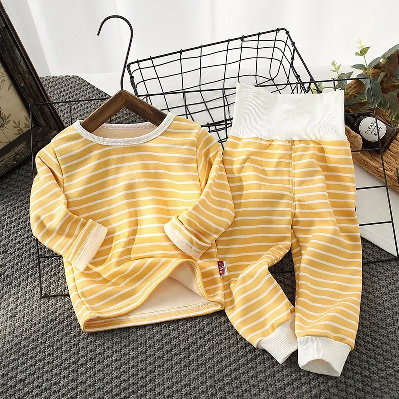 Sonkpuel Unisex Winter Pajama Set – Thickened Plush Cotton Thermal Sleepwear for Kids Shello's Creative Boutique
