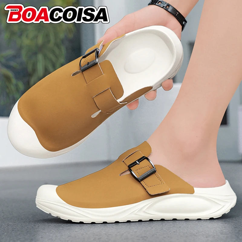 Men's Summer Sports Slippers - Anti-Slip Indoor Outdoor Sandals for Beach & Home