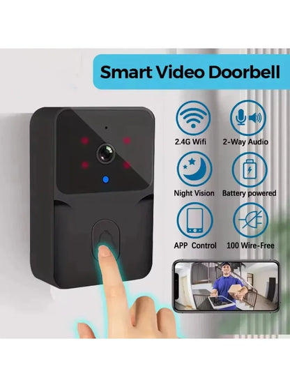 Wireless WiFi Video Doorbell Camera Bundle with HD Outdoor IR & Video Intercom