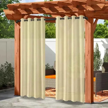 Waterproof Outdoor Curtains - UV Resistant Privacy Drapes for Patio Pergola Terrace - Shello's Creative Boutique