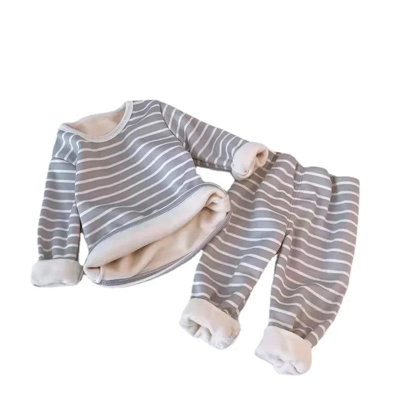 Sonkpuel Unisex Winter Pajama Set – Thickened Plush Cotton Thermal Sleepwear for Kids Shello's Creative Boutique