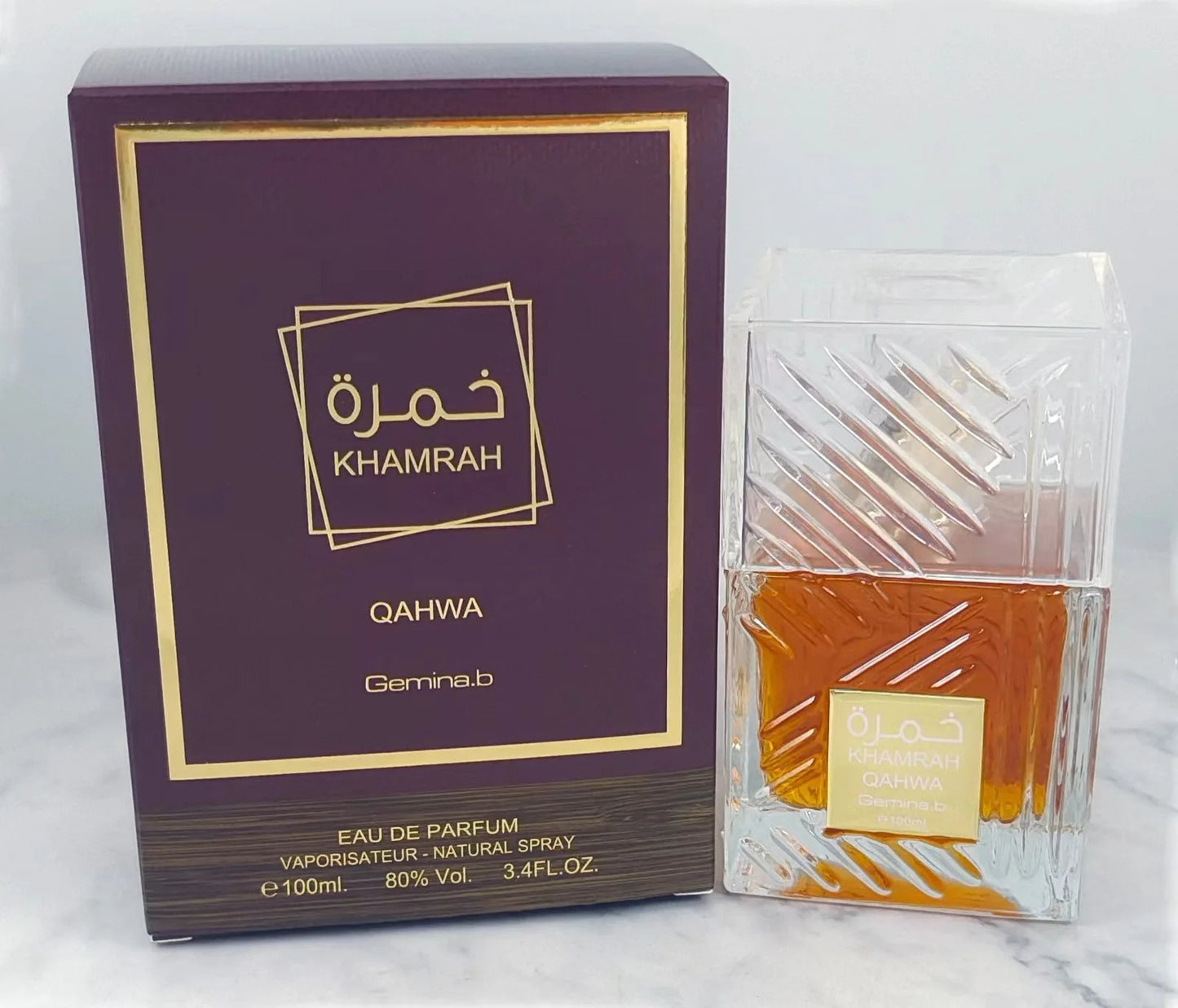 Khamrah عطر Perfume Eau De Toilette Gift Box 100ml Unisex Arabian Oud Scent Gourmand Fragrance Long Lasting Perfume For Unisex - Shello's Creative Boutique