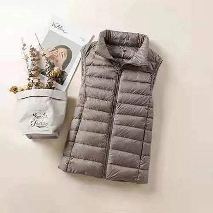 Women's Ultra Light Down Vest – Slim Sleeveless Windproof Gilet Jacket