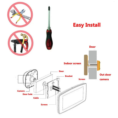2.4 Inch Video Peephole Doorbell Camera with Night Vision