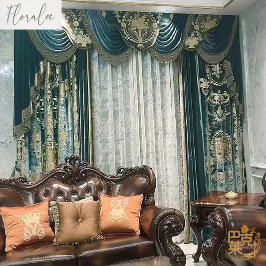 Luxury Velvet European Curtains - Royal American Style for Living Room & Bedroom