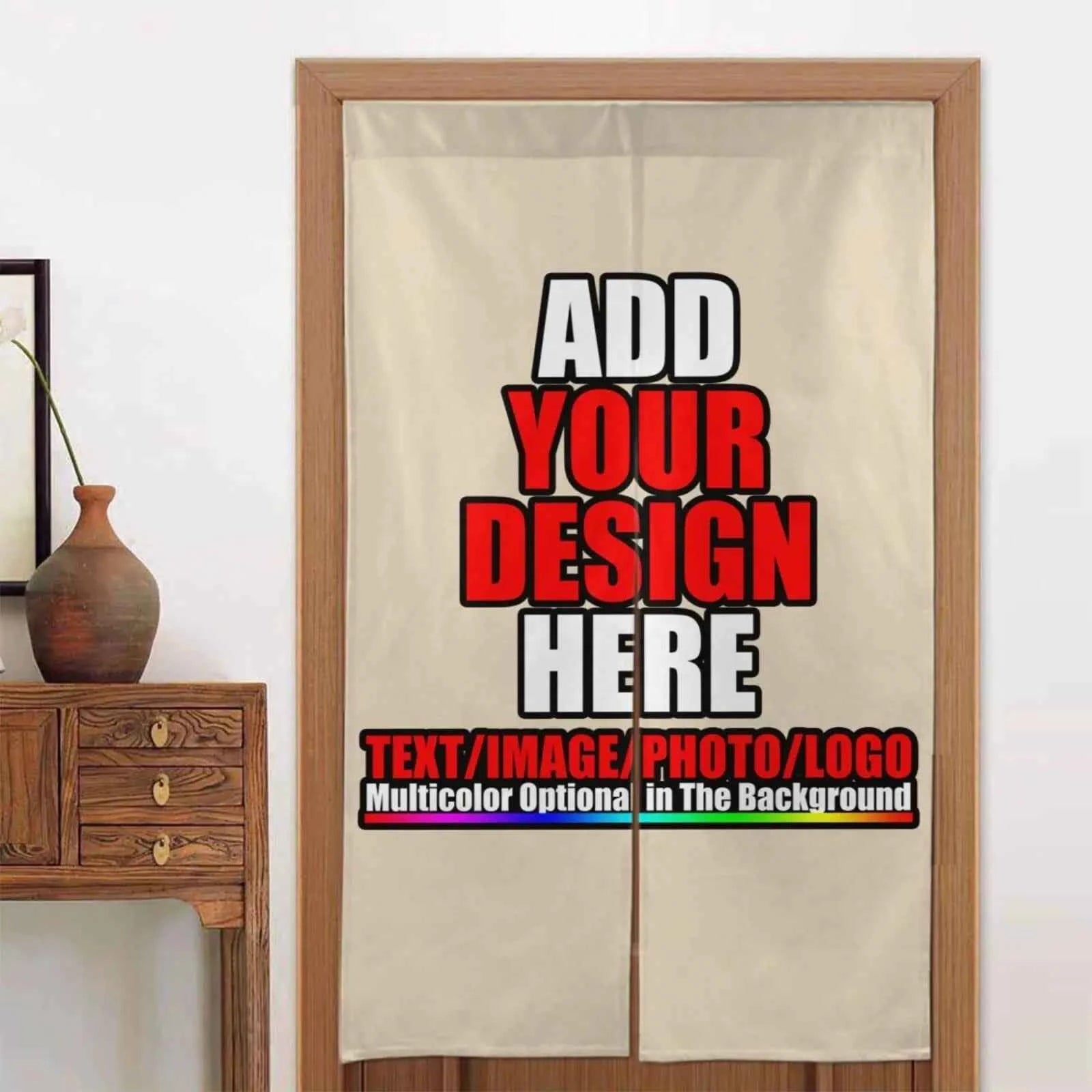 Custom Door Curtain with Words Picture Customized Door Decor Curtain,Kitchen Gifts Personalized Entrance Hanging Half-Curtain