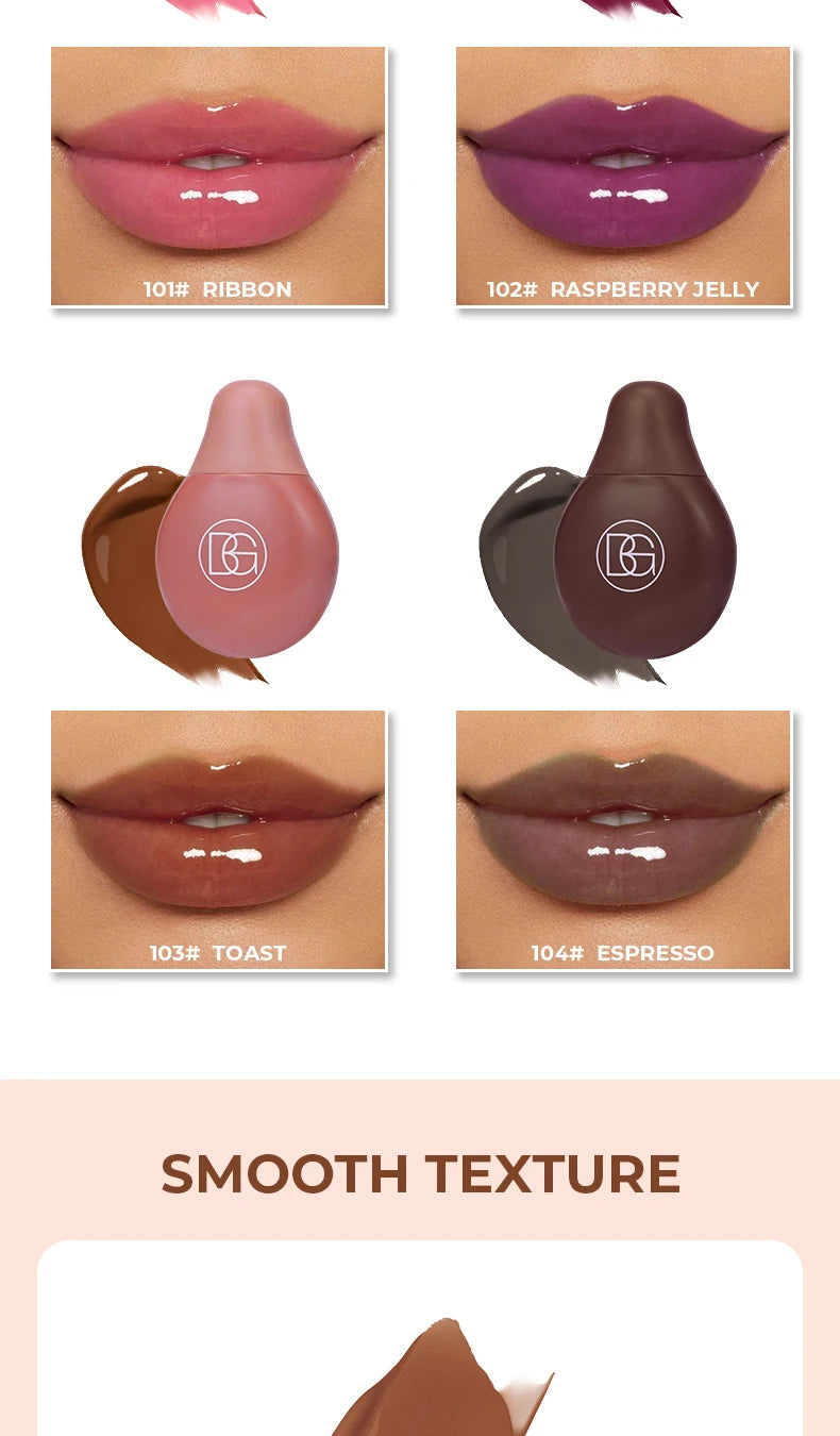 BEAUTY GLAZED 4Color Lipgloss Lip Oil Teens Moisturizing Lipstick Lip Balm High Shine And Lip Gloss Long-Lasting Dry Lip Care - Shello's Creative Boutique