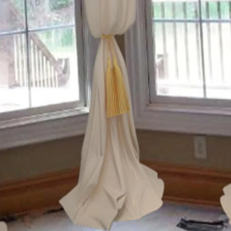 Round Window Curtain Canopy - Roman Blinds for Corner Windows - Shello's Creative Boutique