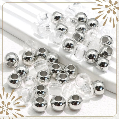 50PCS Hair Beads Loc Dreadlock Jewelry Clear Large Beads Braids Accessories Hair Decoration for Women Jewelry Making Kit - Shello's Creative Boutique