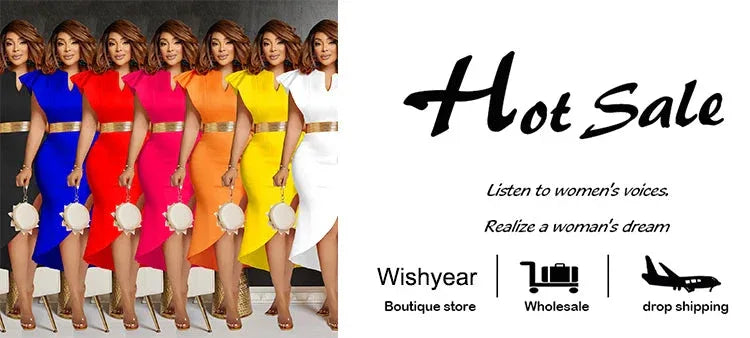 Flare Sleeve Bodycon Midi Dress - High Side Split with Ruffle Detail for Evening & Party - Shello's Creative Boutique