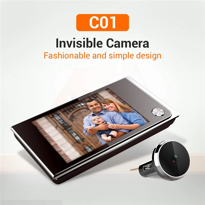 3.5 Inch LCD HD Door Peephole Camera with 120° Wide Angle & 2MP CMOS Sensor