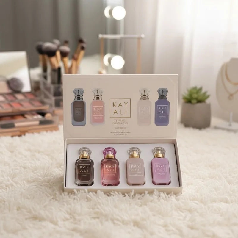 KAYALI 4x10ml Unisex Eau De Parfum Set Long Lasting Floral Fruity Musk Vanilla Royale Mini Travel Perfume Collection - Shello's Creative Boutique