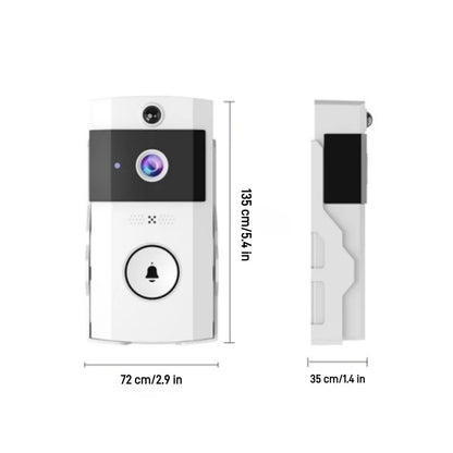 Solar Wireless Smart Video Doorbell HD with Rain Cover & WiFi