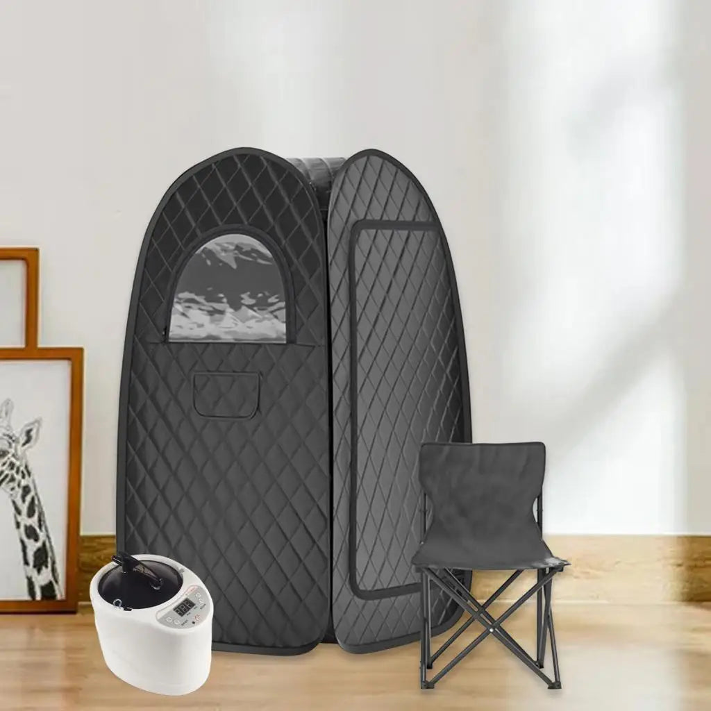 Portable Personal Steam Sauna Tent – Full Body Home Spa with Remote Control & Folding Chair