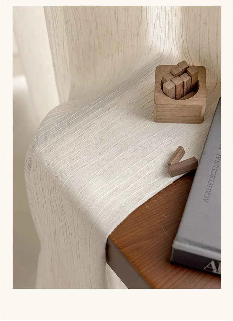 Luxurious Textured Thick Tulle Curtains - Insulated Sheer Drapes for Living Room & Bedroom