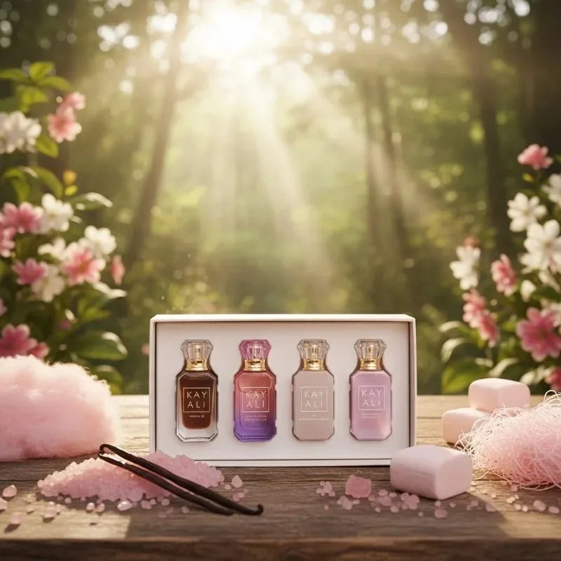 KAYALI 4x10ml Unisex Eau De Parfum Set Long Lasting Floral Fruity Musk Vanilla Royale Mini Travel Perfume Collection - Shello's Creative Boutique