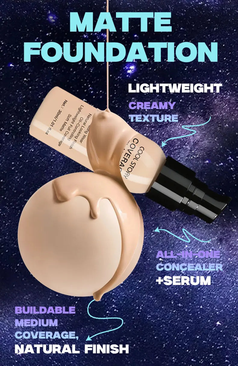 10 Color Lasting Face Foundation Cream Oil-Control Matte BB Cream Liquid Full Coverage Waterproof Hydrating Brighten Concealer - Shello's Creative Boutique