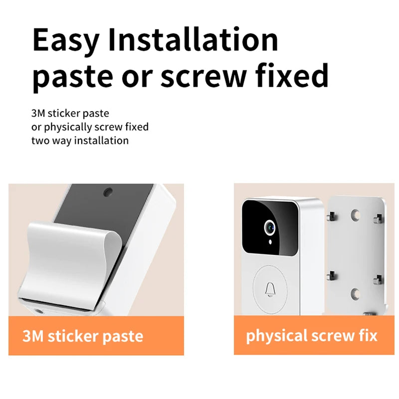 WiFi Video Doorbell 1080P HD with IR Night Vision & Two-Way Audio