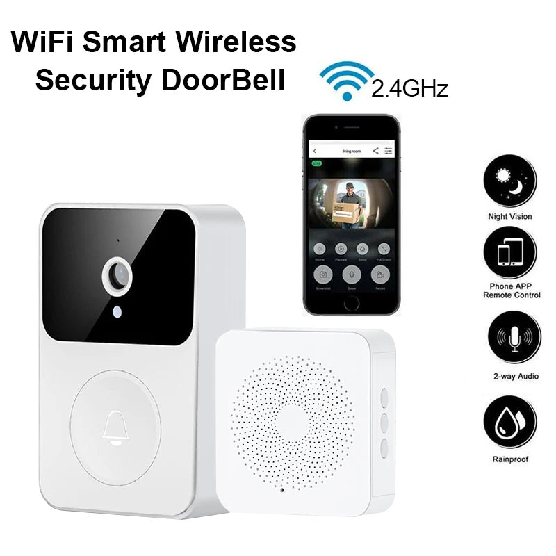 WiFi 2.4G Video Doorbell with Visual Intercom & Voice Change