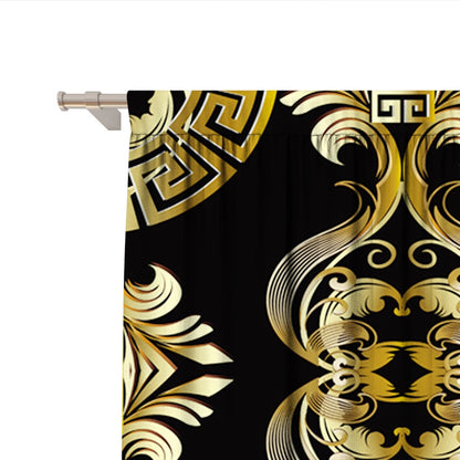 Retro Home Decoration Curtains - 2 Panel Rod Pocket Set for Kitchen & Living Room