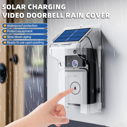 Solar Wireless Smart Video Doorbell HD with Rain Cover & WiFi