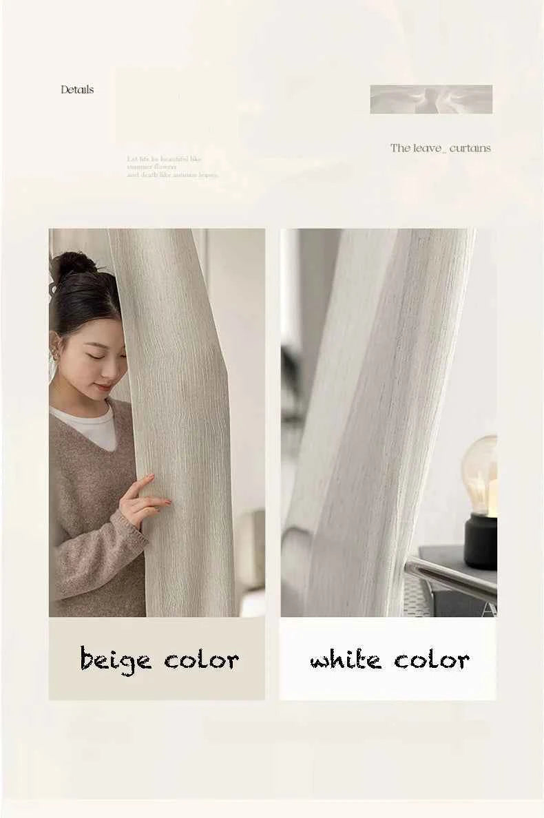 Luxurious Textured Thick Tulle Curtains - Insulated Sheer Drapes for Living Room & Bedroom