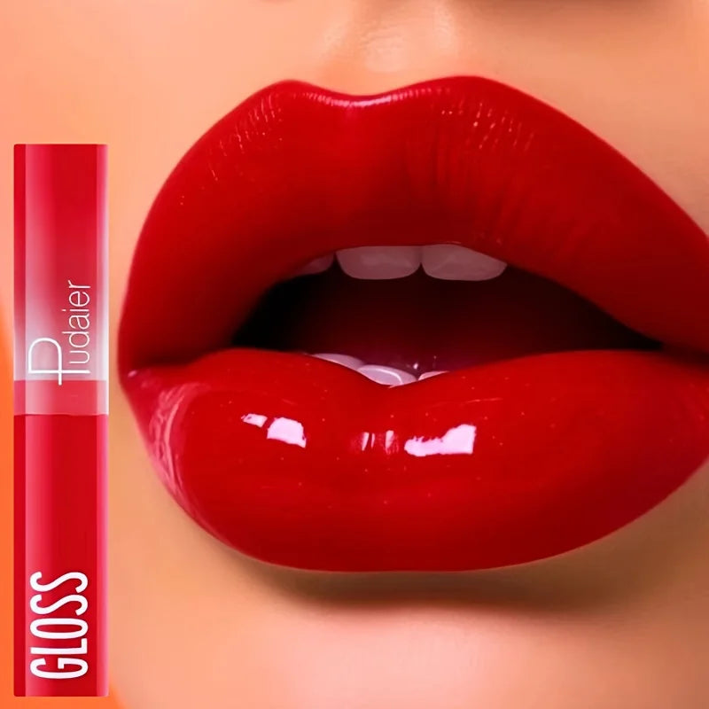 Glass Shine Lip Glaze, Mirror Finish Lipstick, Waterproof, Long Lasting, Non-Transfer, Plumping, Nude Shades - Shello's Creative Boutique