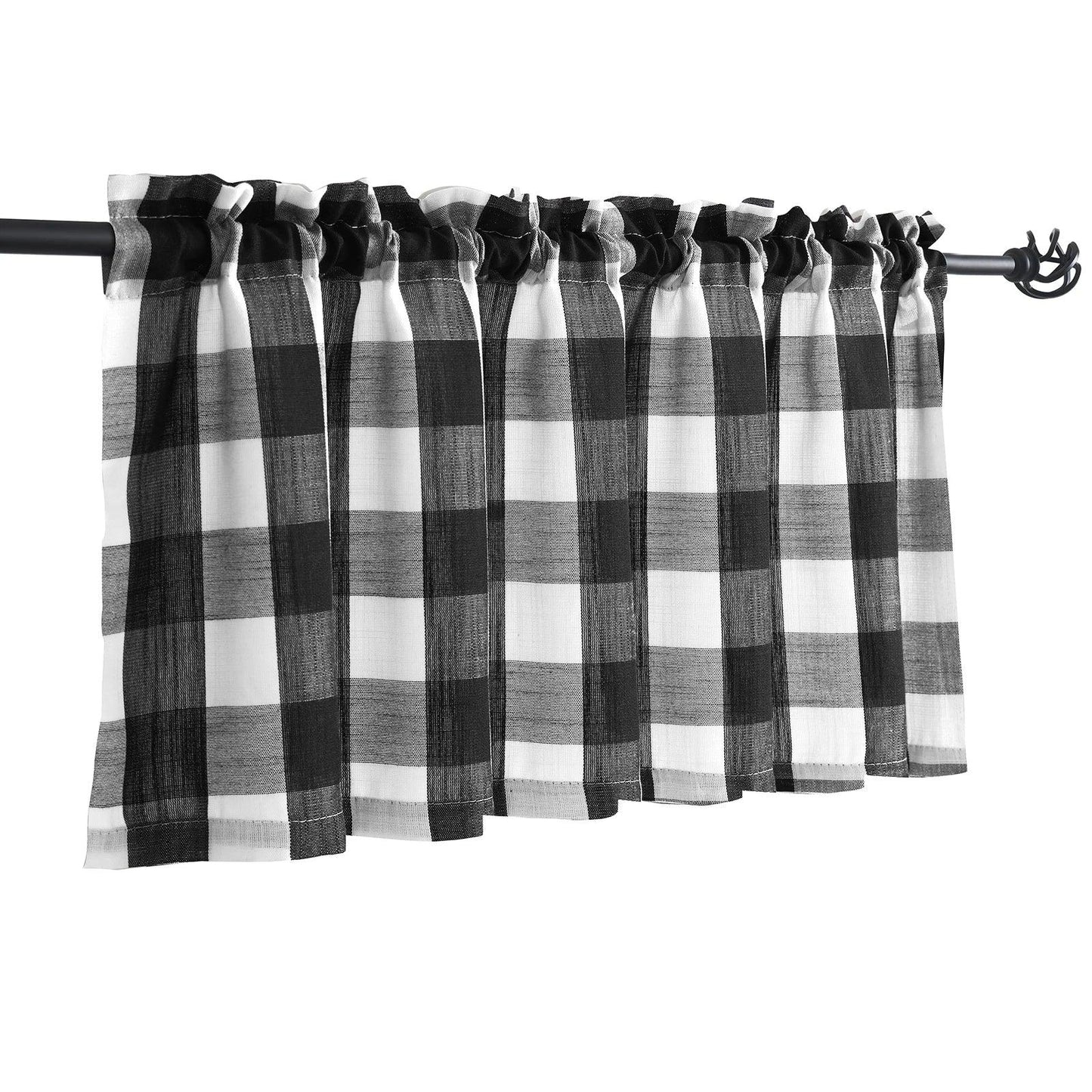 Checkered Kitchen Curtains - Gingham Café Curtains Multiple Sizes Available - Shello's Creative Boutique