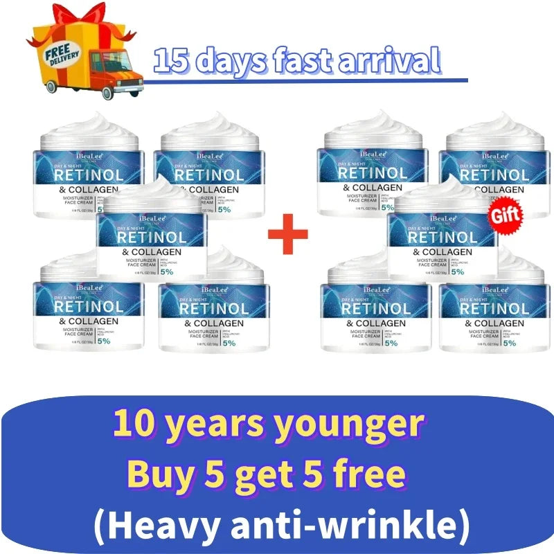Retinol Anti-wrinkle Cream For Men Collagen Anti-Aging Removal Face & Neck Wrinkle Efficient Moisturize Firming Korean Skin Care - Shello's Creative Boutique