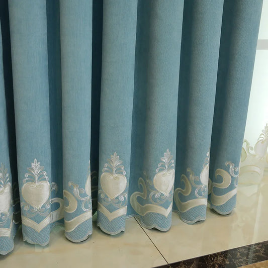 European High-End Luxury Blackout Curtains - Modern Minimalist Drapes for Living Room & Bedroom - Shello's Creative Boutique