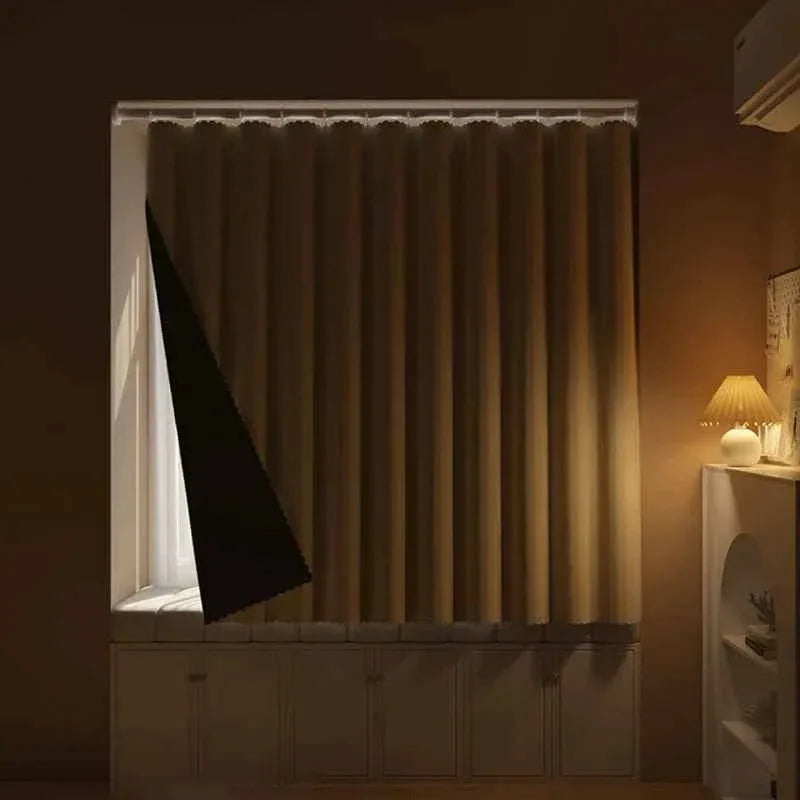 Full Blackout Curtains - Heat Block Sun Protection - Solid Color Drapes for Living Room & Bedroom - Shello's Creative Boutique