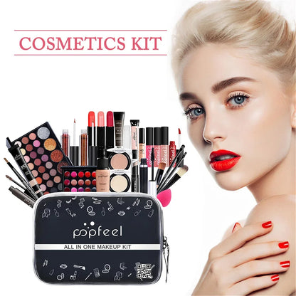 Christmas Makeup Gift Box Foundation Eyeshadow Powder Long Lasting Lip Ink 27 Pieces Birthday Gifts Makeup for Women Full Kit - Shello's Creative Boutique