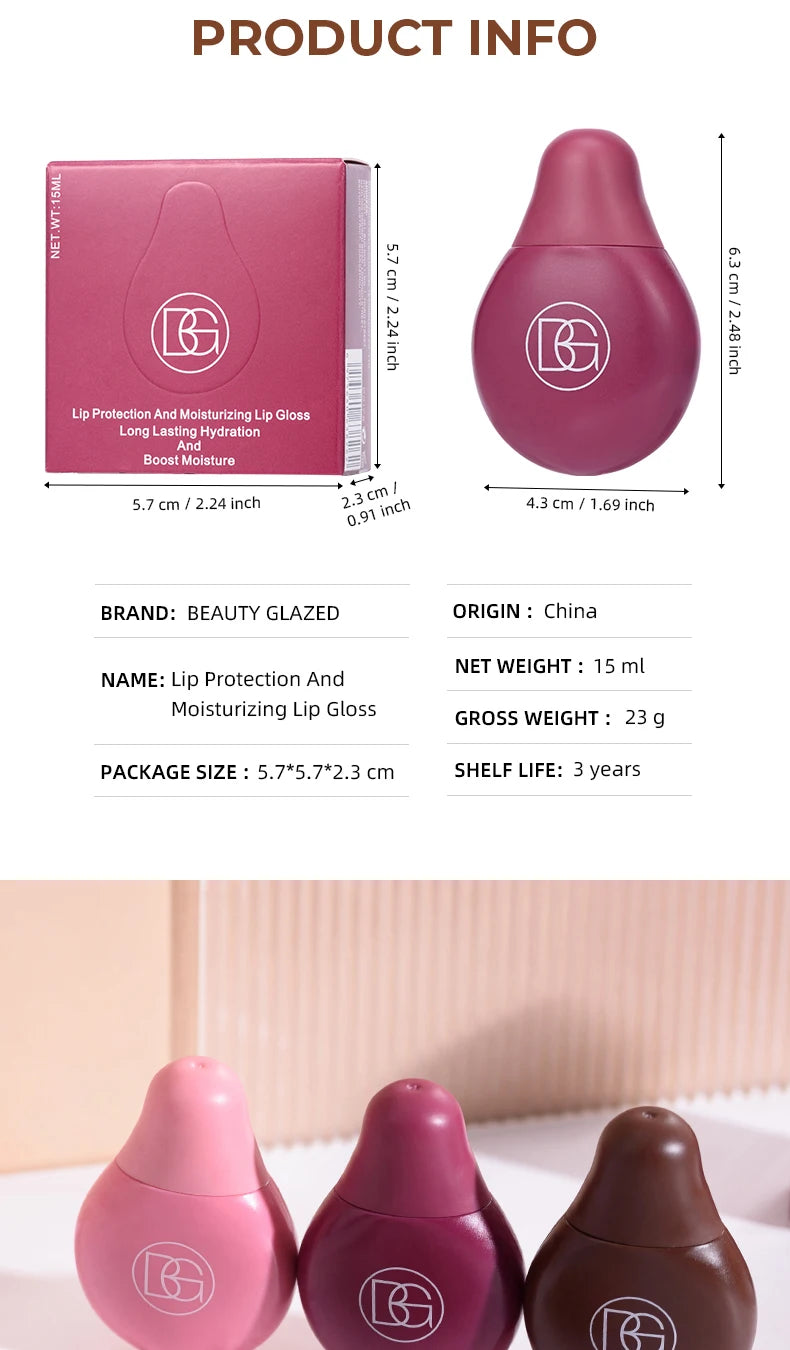 BEAUTY GLAZED 4Color Lipgloss Lip Oil Teens Moisturizing Lipstick Lip Balm High Shine And Lip Gloss Long-Lasting Dry Lip Care - Shello's Creative Boutique