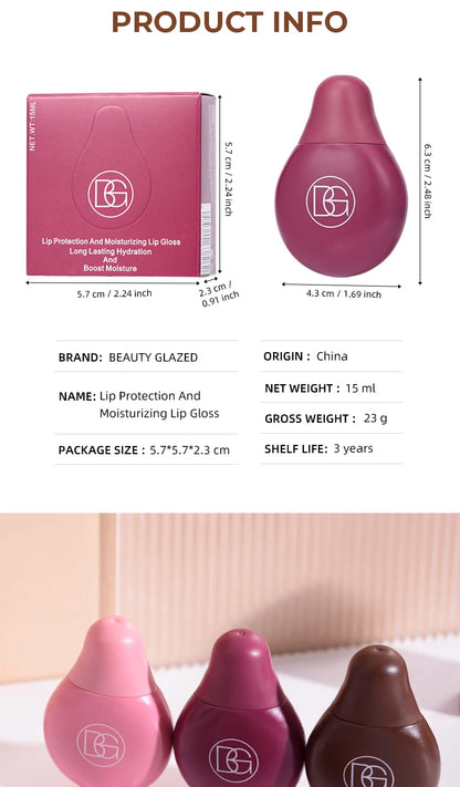 BEAUTY GLAZED 4Color Lipgloss Lip Oil Teens Moisturizing Lipstick Lip Balm High Shine And Lip Gloss Long-Lasting Dry Lip Care - Shello's Creative Boutique