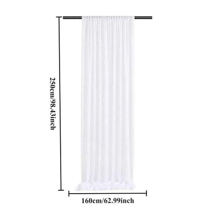 White Sheer Tulle Curtains - Elegant Window Drapes for Living Room & Bedroom - Shello's Creative Boutique