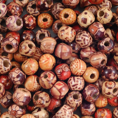 100pcs Wooden Dreadlock Beads - Vintage Natural Wood Hair Accessories - Shello's Creative Boutique