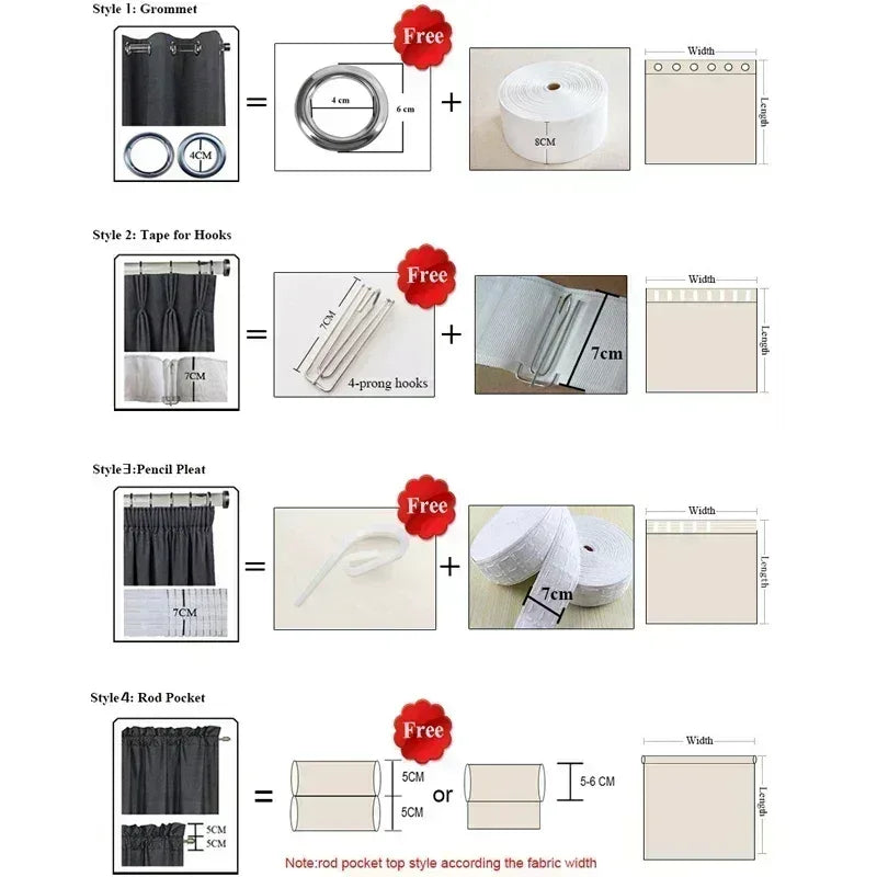 Japanese Style Blackout Lace Curtains – Minimalist Literary Drapes - Shello's Creative Boutique